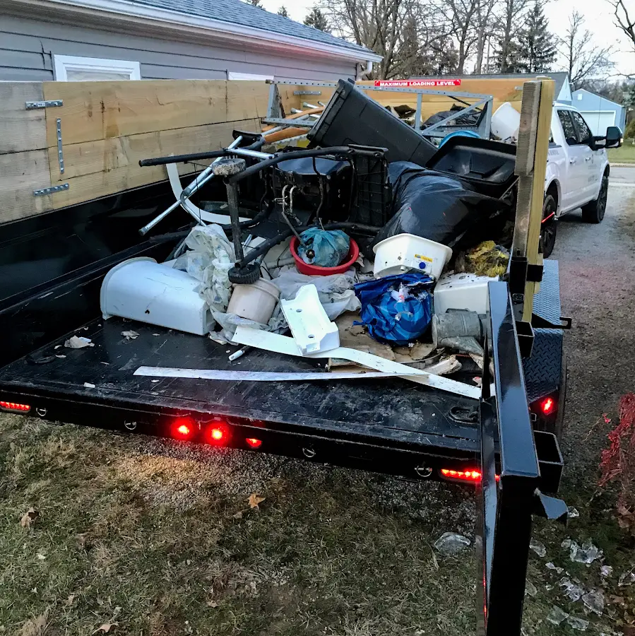 Roll-off dumpster delivered to a residential driveway in North Andover