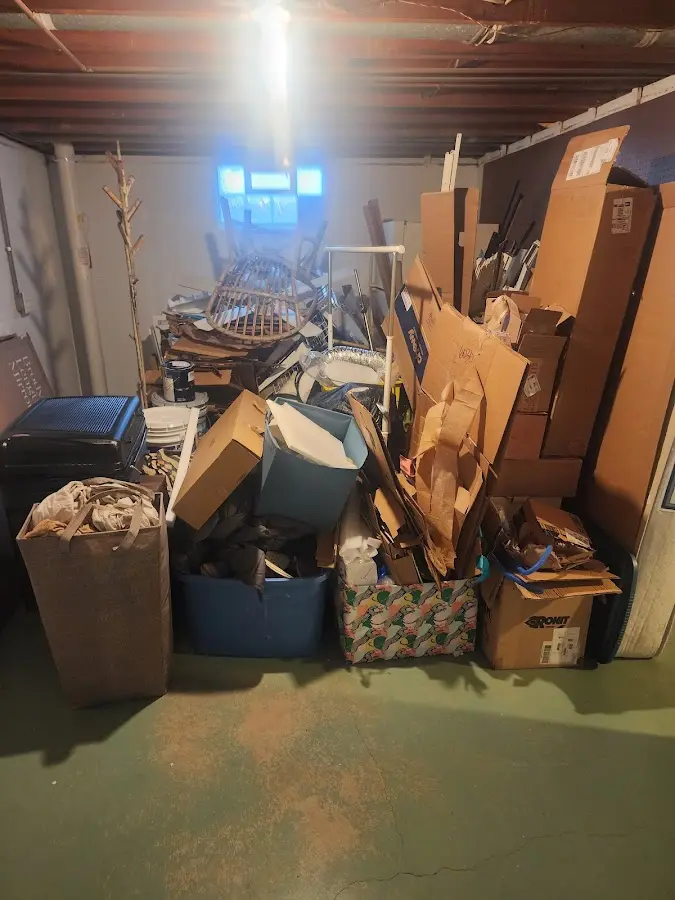 Roll-off dumpster container at job site for 20 Yard Dumpster Rental in North Andover